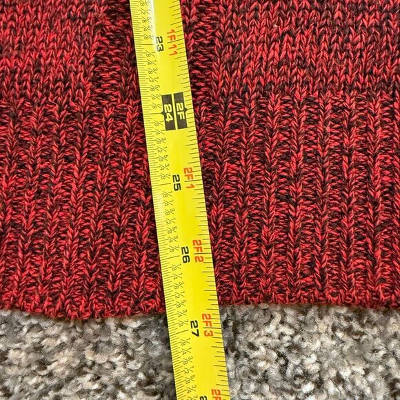 BLVD East Red Marled Acrylic Sweater Medium Pullover Crewneck - Picture 7 of 7